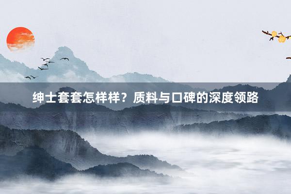 绅士套套怎样样？质料与口碑的深度领路
